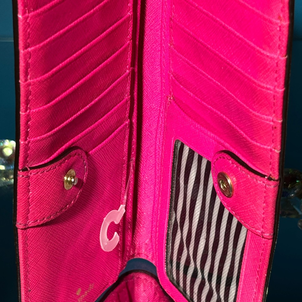 Kate Spade Pink Wallet Sleek Design 7” x 4” Like new - Picture 7 of 15